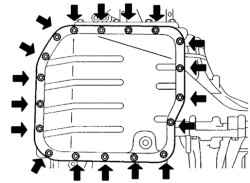 Болты крепления масляного поддона автоматической коробки передач
