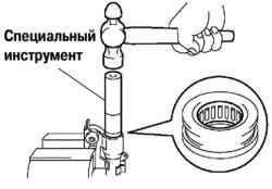 Установка радиального подшипника ведомого вала