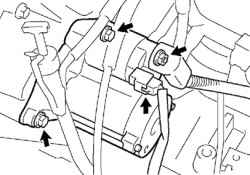 Снятие стартера (модели с двигателем 1-2AZ-FE)