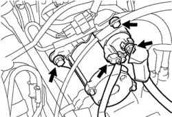 Снятие стартера (модели с двигателем 1МZ-FE)